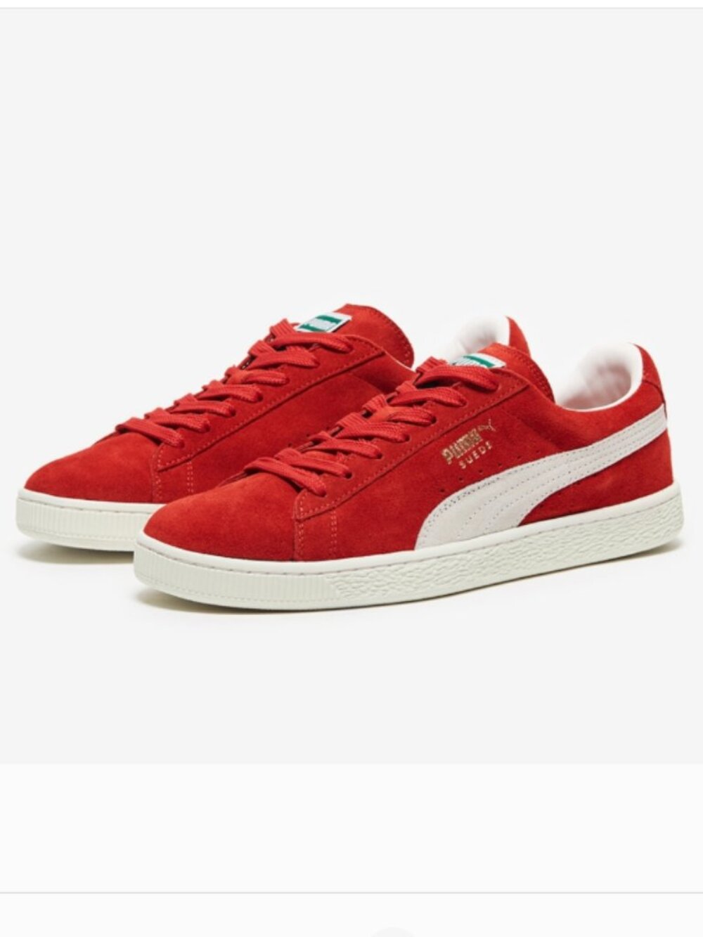 PUMA Unisex Suede Classic Sneakers Men's Size 5.5 Women's 7 Red White